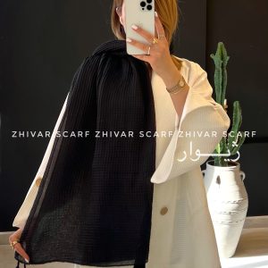 شال پلیسه مشکی وارداتی 11772