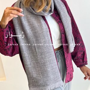 شال ژاکارد طوسی 11928