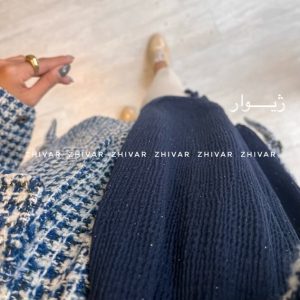 شال پلیسه سرمه ای شاین وارداتی 12071