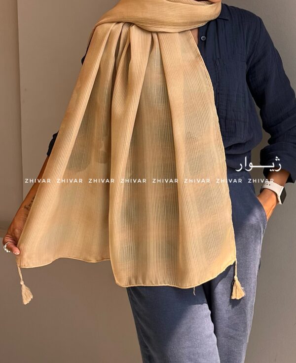 شال نخی کرم 12212 - Image 2