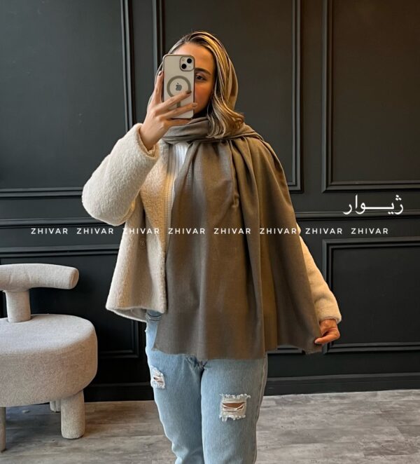 شال موهر ساده سبک 12336 - Image 15