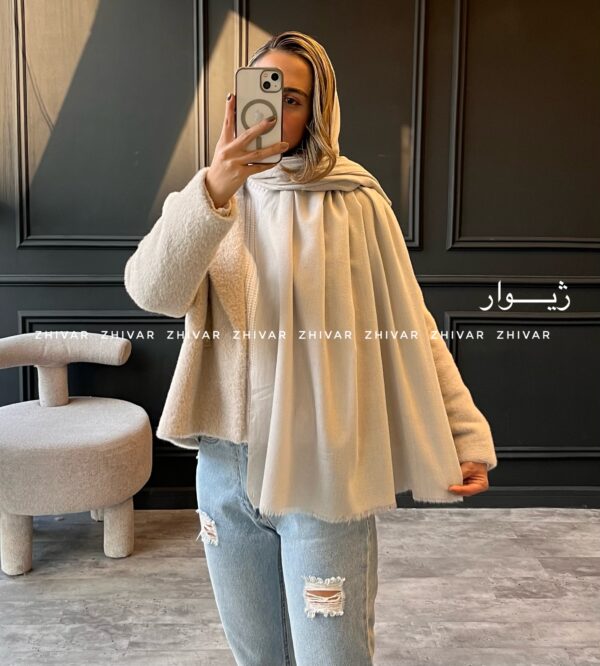 شال موهر ساده سبک 12336 - Image 16