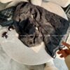 شال مشکی حریر مخمل 12521 - Image 8