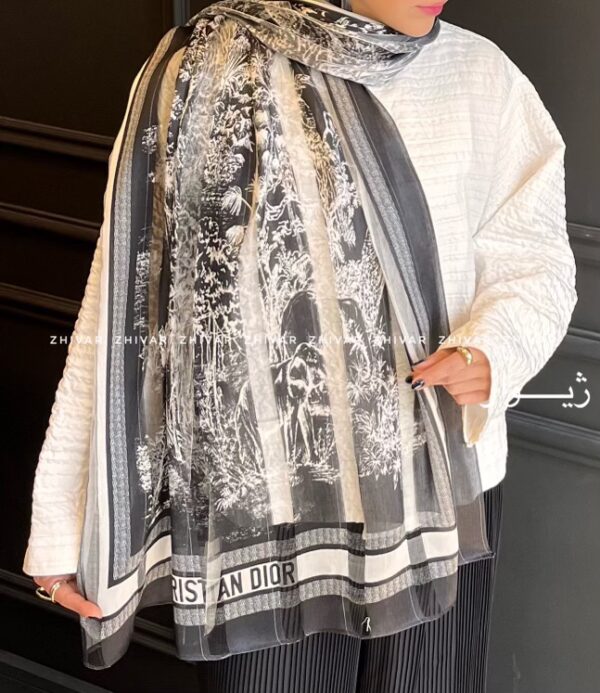 شال حریر ابریشم DIOR 12527 - Image 10