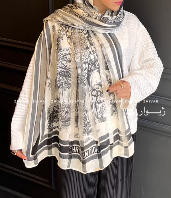 شال حریر ابریشم DIOR 12527