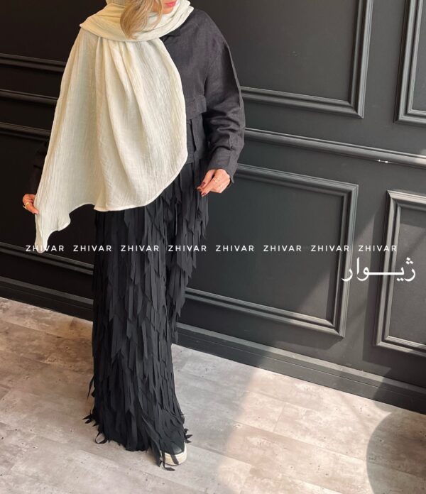 شال نخ لینن لطیف نواردوزی 12541 - Image 8