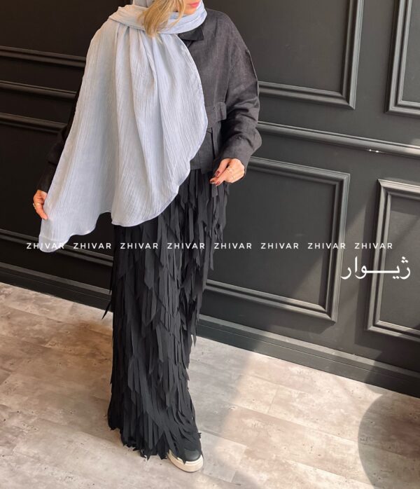 شال نخ لینن لطیف نواردوزی 12541 - Image 7