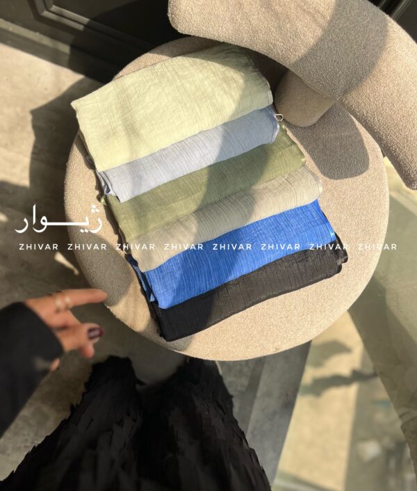 شال نخ لینن لطیف نواردوزی 12541 - Image 2