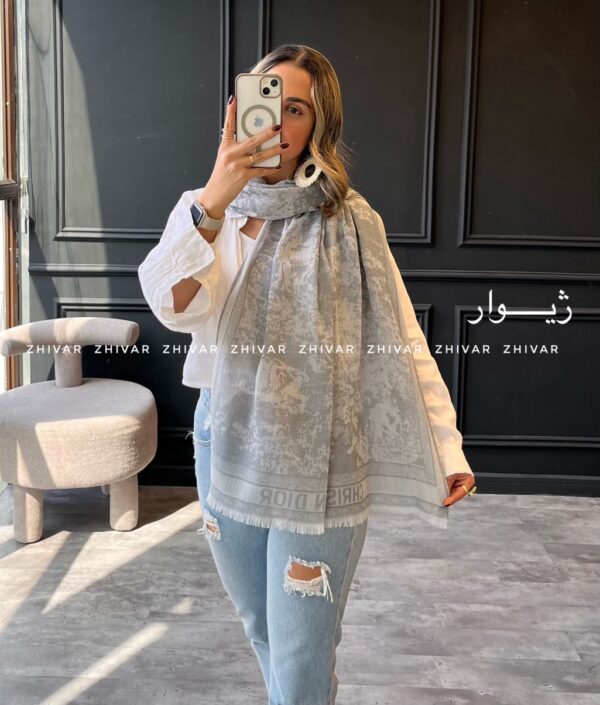 شال نخ ژاکارد دورو جنگل DIOR 12542 - Image 9