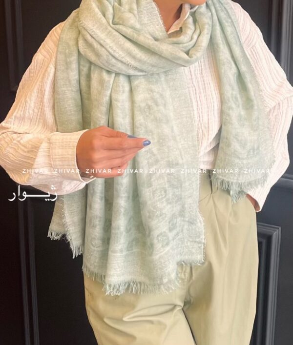 شال لینن پلنگی شاین 12560 - Image 8