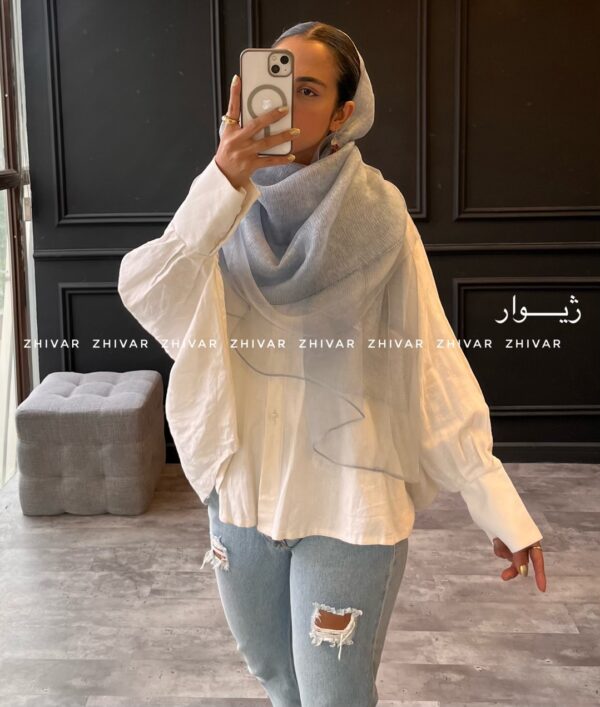 شال دولایه حریر تور 12556