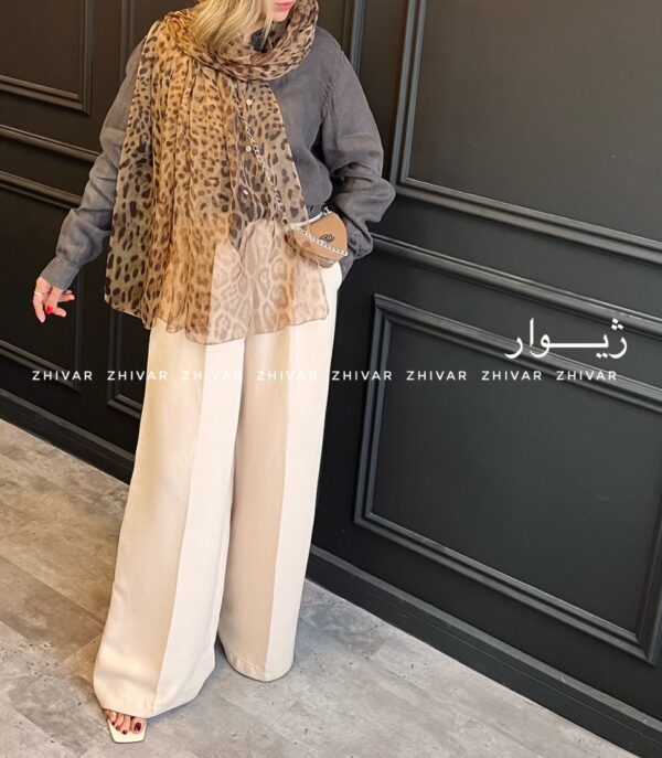 شال پلنگی حریر 12564 - Image 2