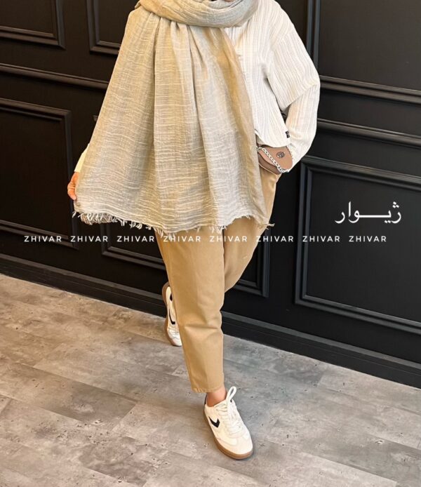 شال نخ لینن سنگشور 12568 - Image 6