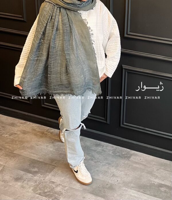 شال نخ لینن سنگشور 12568 - Image 2