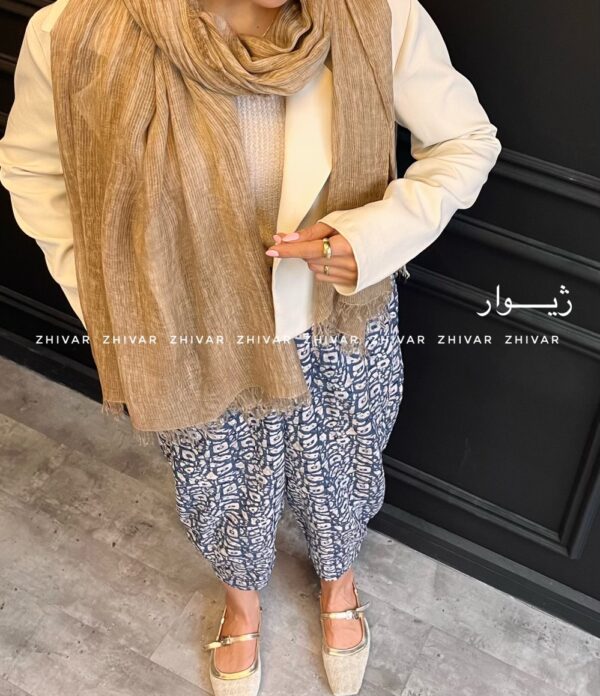 شال نخ لینن نازک و لطیف 12574 - Image 7