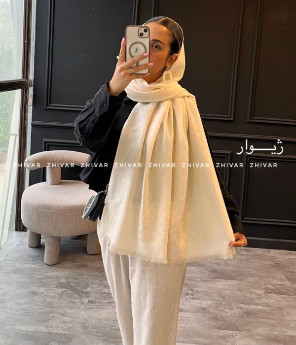 شال شیری ژاکارد دورو  12570 - Image 4