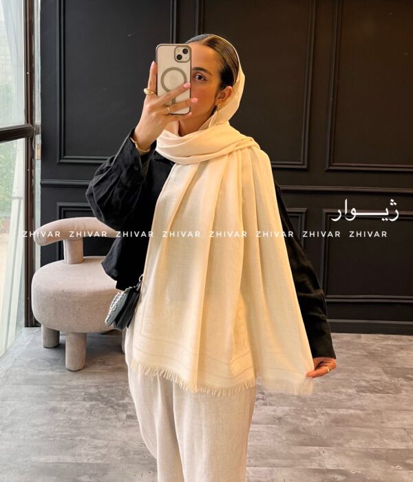 شال شیری ژاکارد دورو  12570 - Image 5