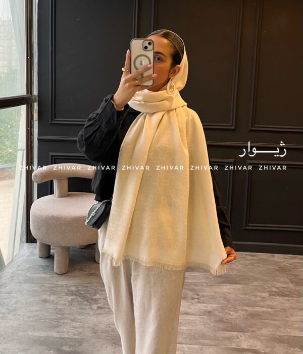 شال شیری ژاکارد دورو  12570 - Image 6