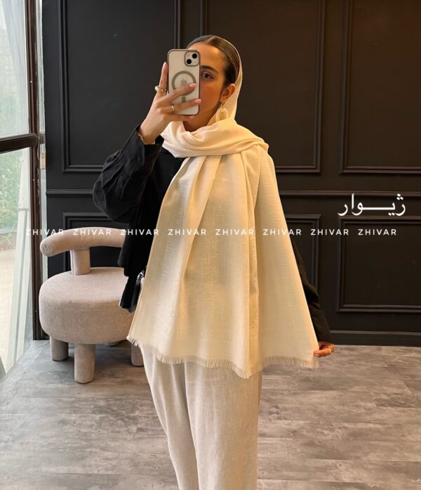 شال شیری ژاکارد دورو  12570 - Image 2