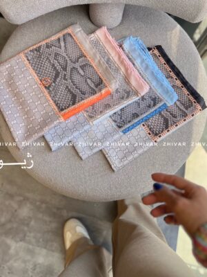 شال نخ ابریشم دور دست دوز 12590 GUCCI