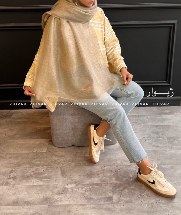 شال دولایه حریر تور  12591 - Image 7