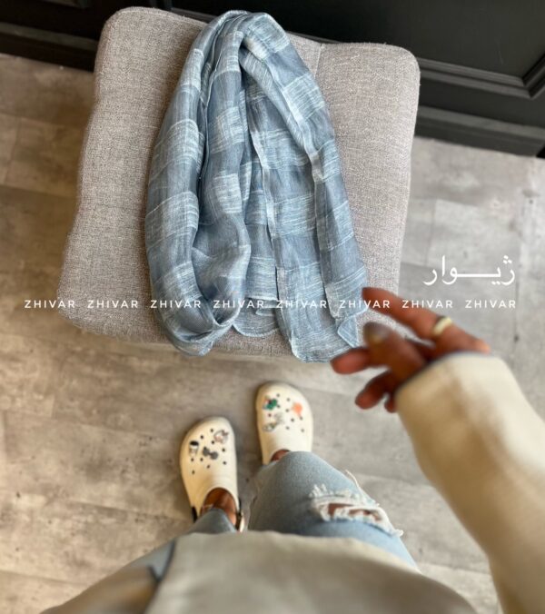 شال ساده حریر ابریشم 12589 - Image 9