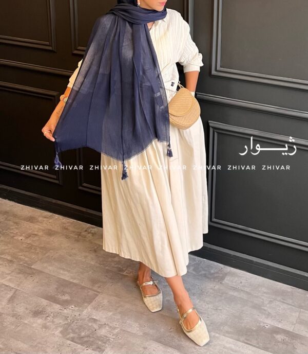شال پلیسه ساده لطیف و خنک 12592 - Image 8