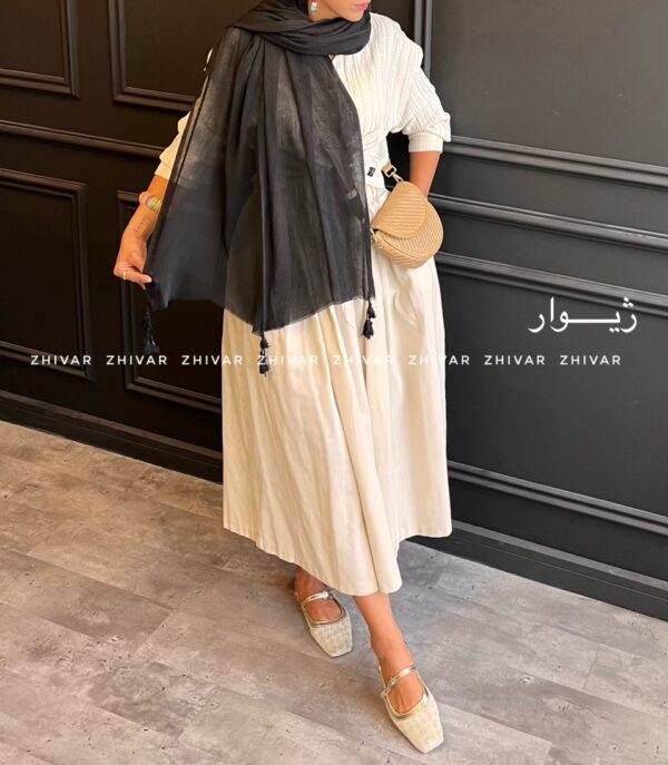 شال پلیسه ساده لطیف و خنک 12592 - Image 10