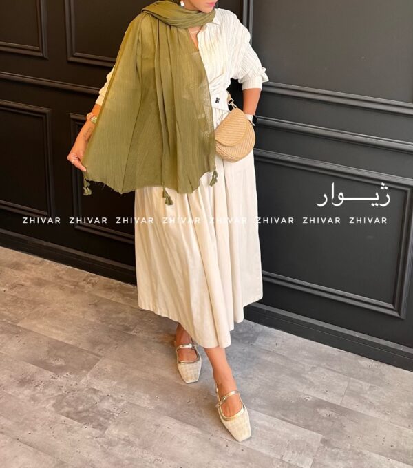 شال پلیسه ساده لطیف و خنک 12592 - Image 12