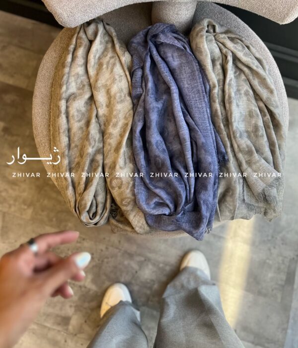 شال لینن پلنگی شاین 12595 - Image 7