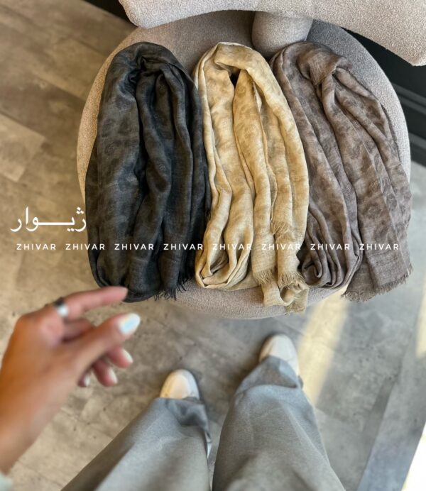 شال لینن پلنگی شاین 12595 - Image 8