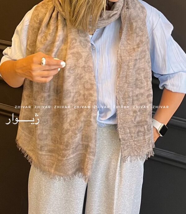 شال لینن پلنگی شاین 12595