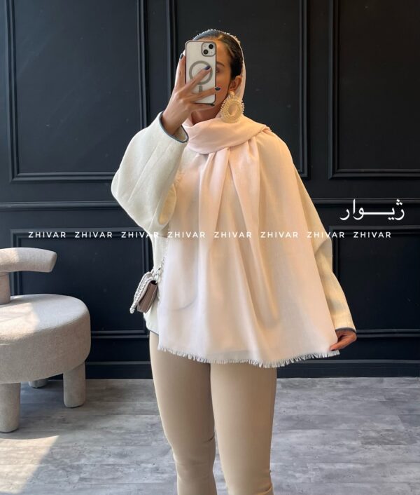 شال نخ ژاکارد دورو لطیف 12597 GUCCI - Image 6
