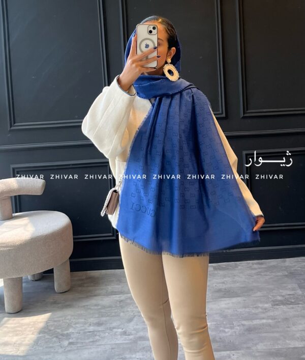 شال نخ ژاکارد دورو لطیف 12597 GUCCI