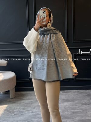 شال نخ ژاکارد دورو لطیف 12597 GUCCI