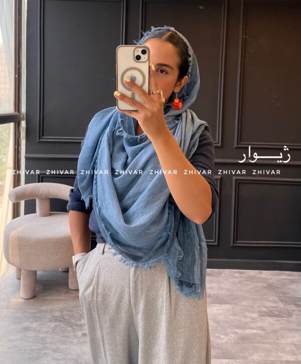 شال وارداتی نخ لینن سنگشور 12609