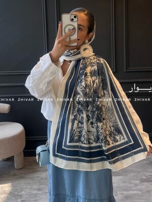 شال نخ ابریشم دیور جنگلی 12607