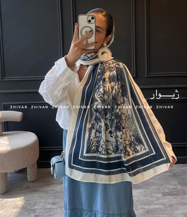 شال نخ ابریشم دیور جنگلی 12607 - Image 2