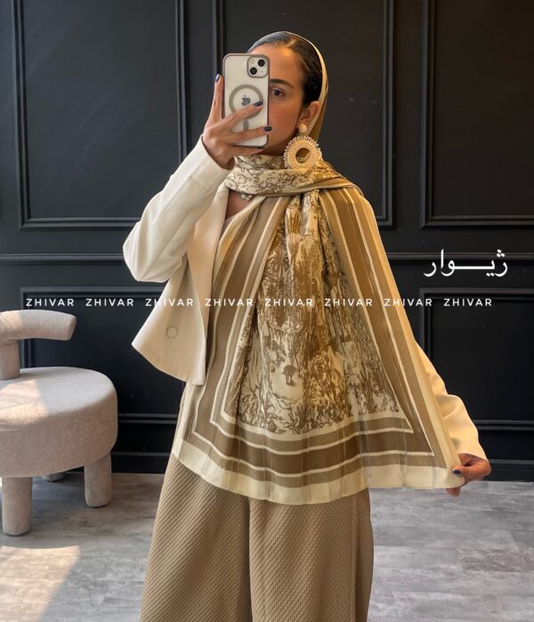 شال نخ ابریشم دیور جنگلی 12607 - Image 4