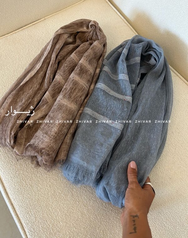 شال نخ لینن سنگشور 12610 - Image 7