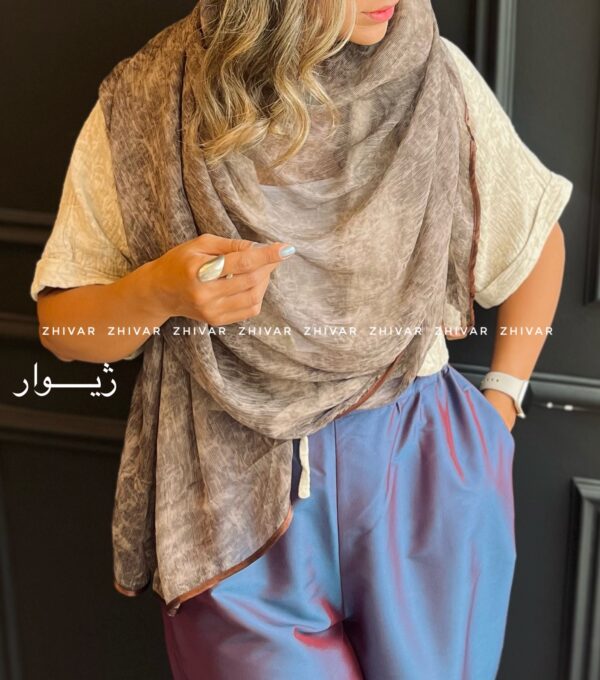 شال نخ ویسکوز نواردوزی  12615