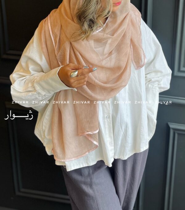 شال نخ ویسکوز نواردوزی  12615 - Image 14