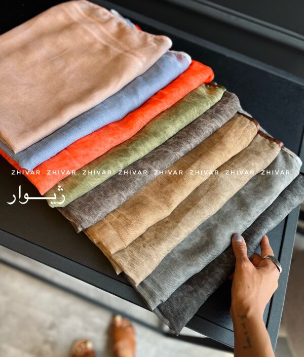 شال نخ ویسکوز نواردوزی  12615 - Image 9