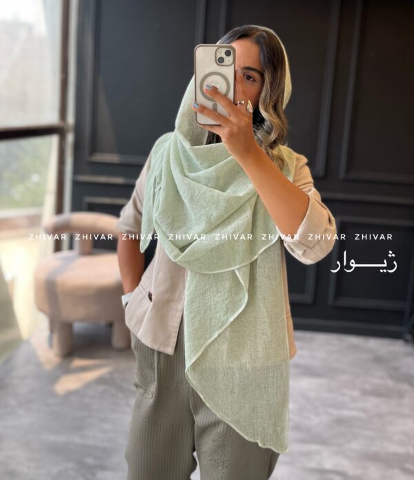شال نخ ویسکوز لطیف  12625 - Image 12