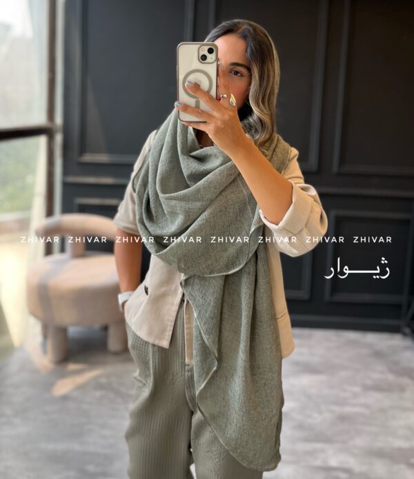 شال نخ ویسکوز لطیف  12625 - Image 13