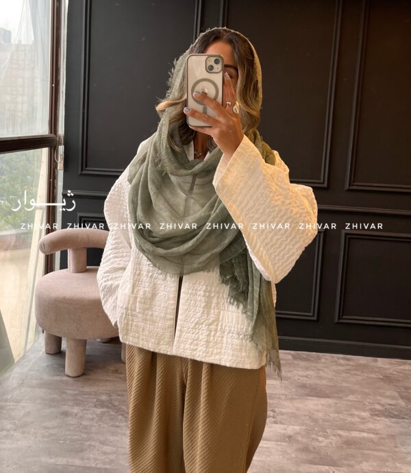 شال نخ لینن سنگشور لطیف 12616 - Image 9