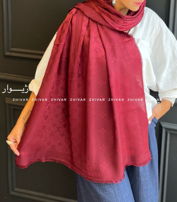 شال ژاکارد دور ریش 12624 LV - Image 4