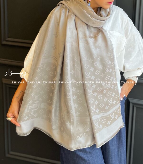 شال ژاکارد دور ریش 12624 LV - Image 3